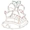 15" Lighted Bells with Bow Christmas Window Silhouette Decoration